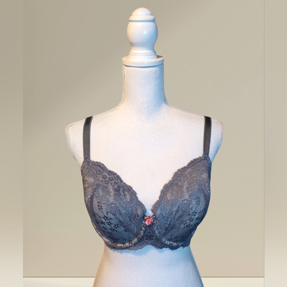 Dream Angels Gray & Nude Full Lace Push Up 36DD